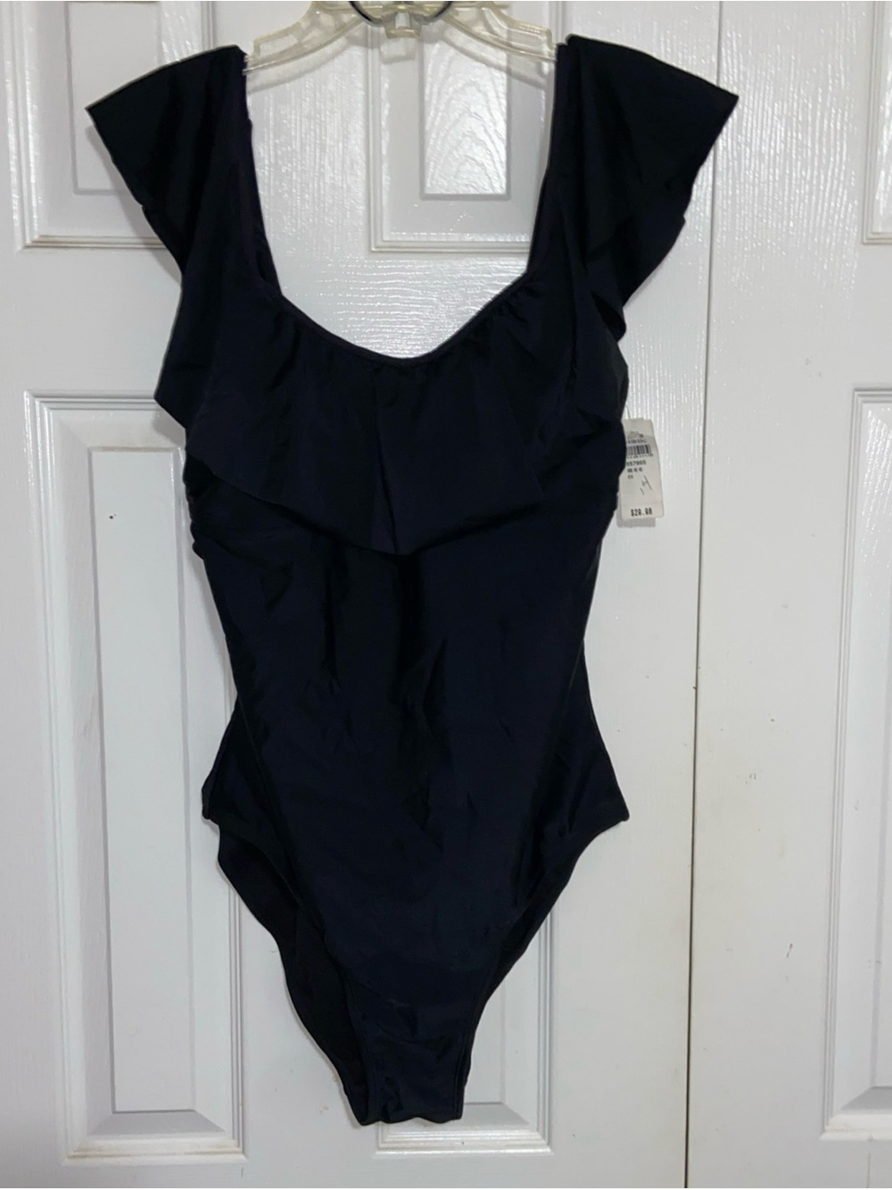 Old Navy Navy Blue Ruffle One-Piece Swimsuit